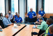 CESAC realiza cambio de mando en la Dirección de Seguridad del Aeropuerto Internacional José Francisco Peña Gómez (MDSD).