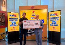 LEIDSA entrega RD$25 millones a panadero ganador del Súper Kino TV.